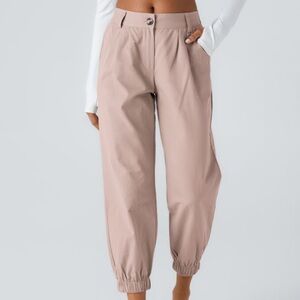 NWT HALARA Mid Rise Button Zipper Side Pocket Casual Cotton Joggers Size: XS